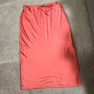 Old Navy Pink Ruched Pencil Midi Skirt